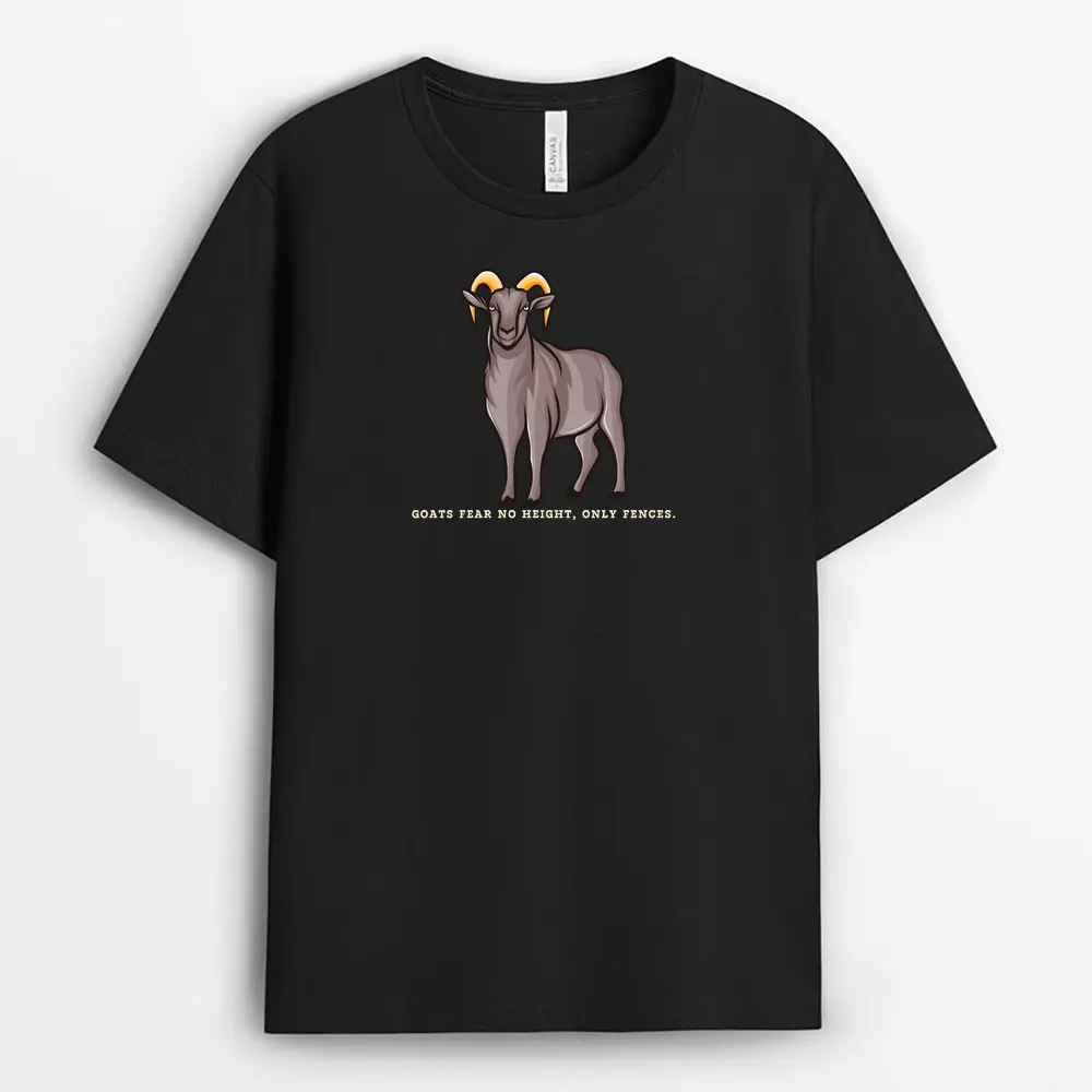 Goats Fear No Height Only Fences Seyxgap T-Shirt - Black