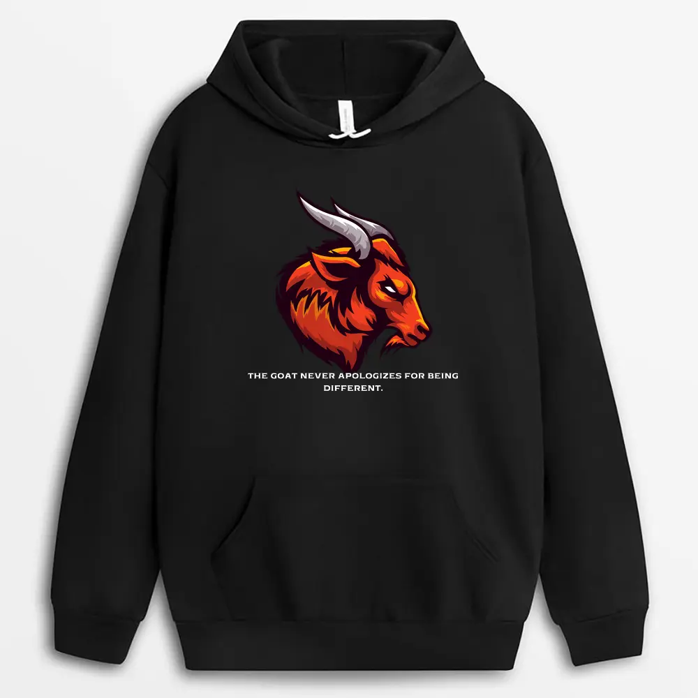 The Goat Never Apologizes For Being Different Seyxgap Hoodie - Black