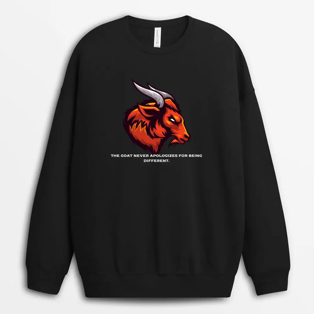 The Goat Never Apologizes For Being Different Seyxgap Sweatshirt - Black